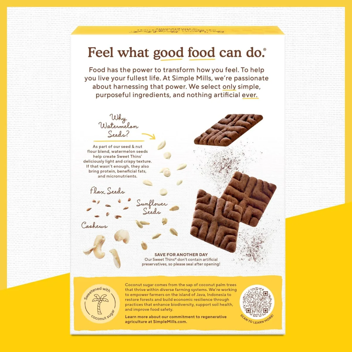 Simple Mills Sweet Thins, Chocolate Brownie - 4.25 oz