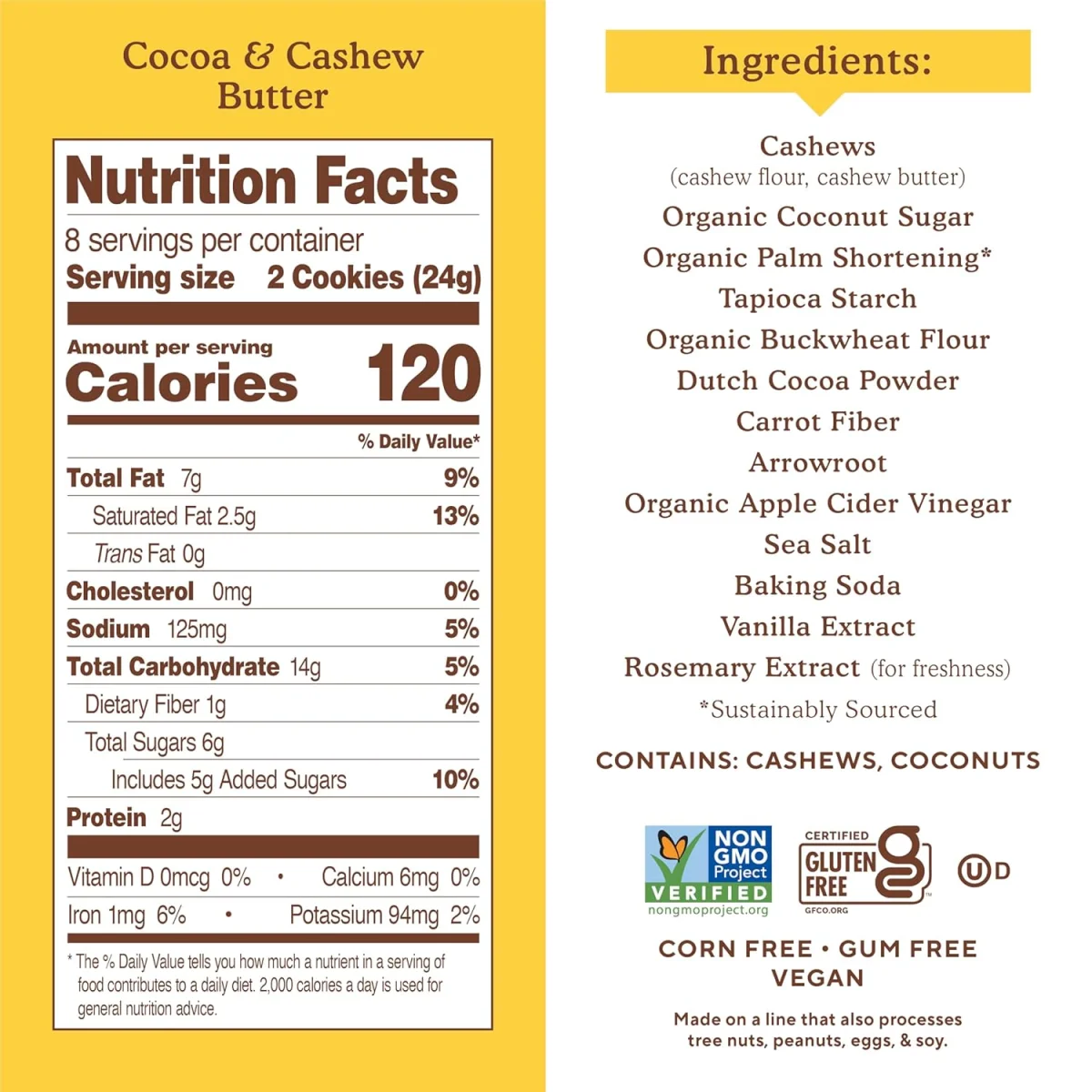 Simple Mills Nut Butter Stuffed Sandwich Cookies, Cocoa & Cashew Butter - 6.7 oz