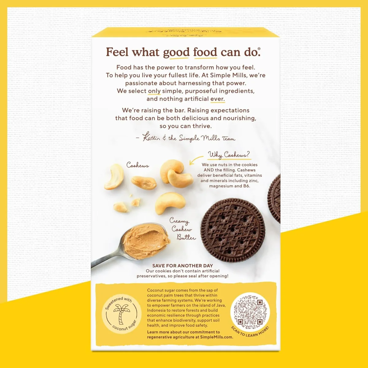 Simple Mills Nut Butter Stuffed Sandwich Cookies, Cocoa & Cashew Butter - 6.7 oz