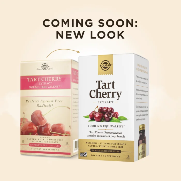 Solgar Tart Cherry Extract - 1000 mg - 90 Vegetable Capsules