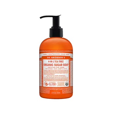 Dr. Bronner's Organic 4-in-1 Pump Soap Sugar Tea Tree - 12 fl oz