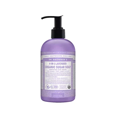 Dr. Bronner's Organic 4-in-1 Pump Soap Sugar Lavender - 12 fl oz