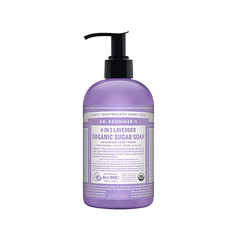 Dr. Bronner's Organic 4-in-1 Pump Soap Sugar Lavender - 12 fl oz
