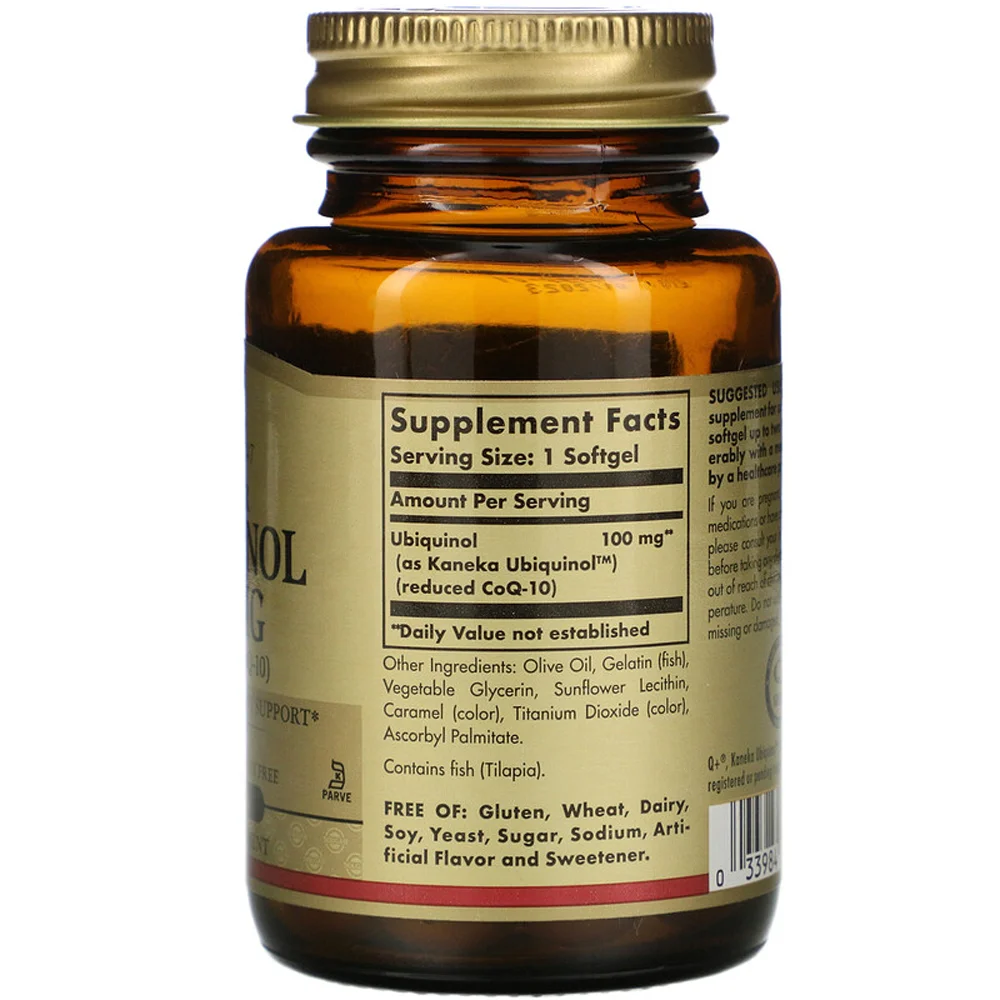 Solgar Kosher Ubiquinol 100 mg 60 Softgels