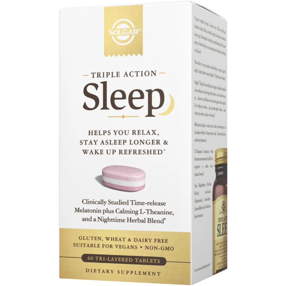 Solgar Triple Action Sleep - 60 Tri-Layered Tablets