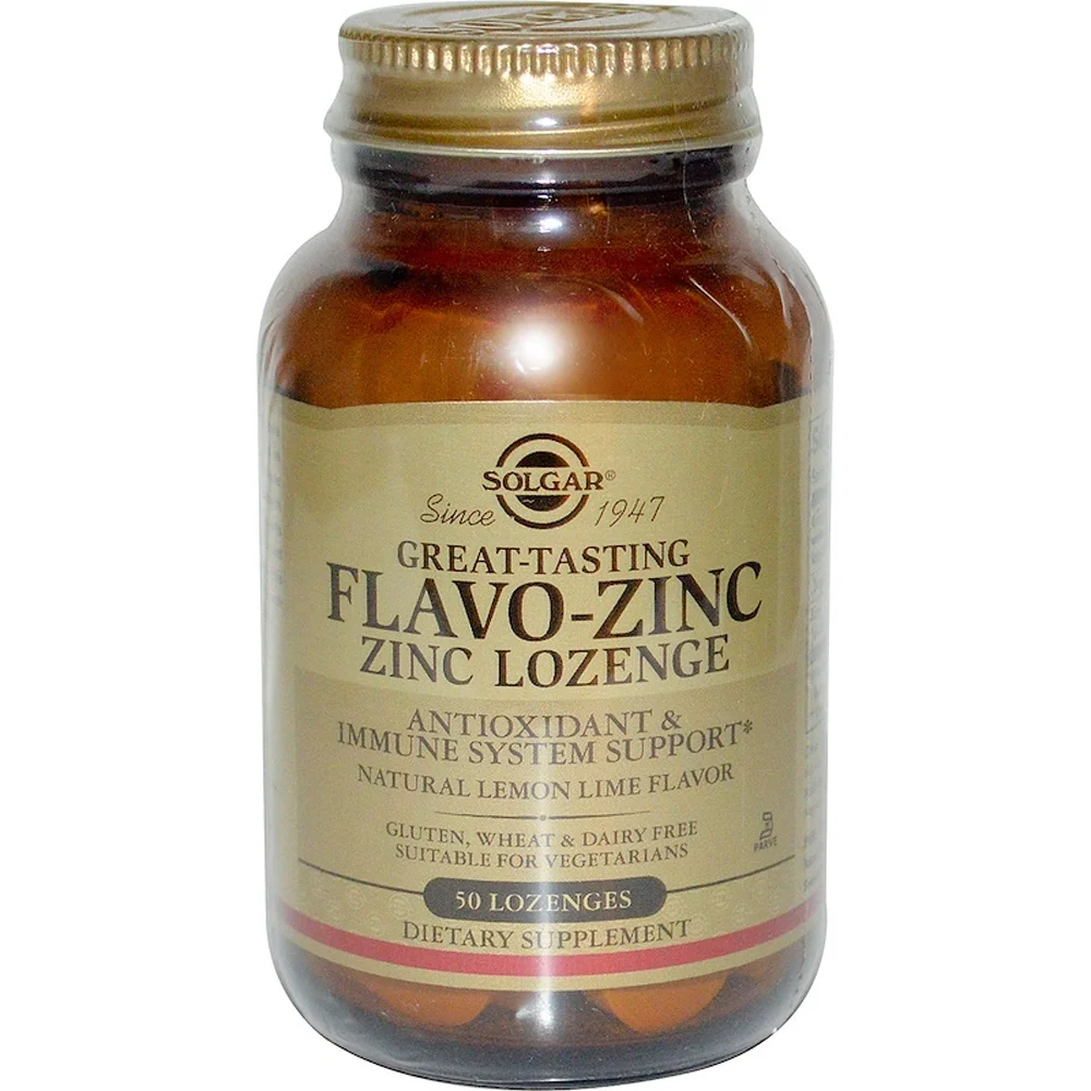 Solgar Flavo-Zinc Lemon Lime 50 Lozenges