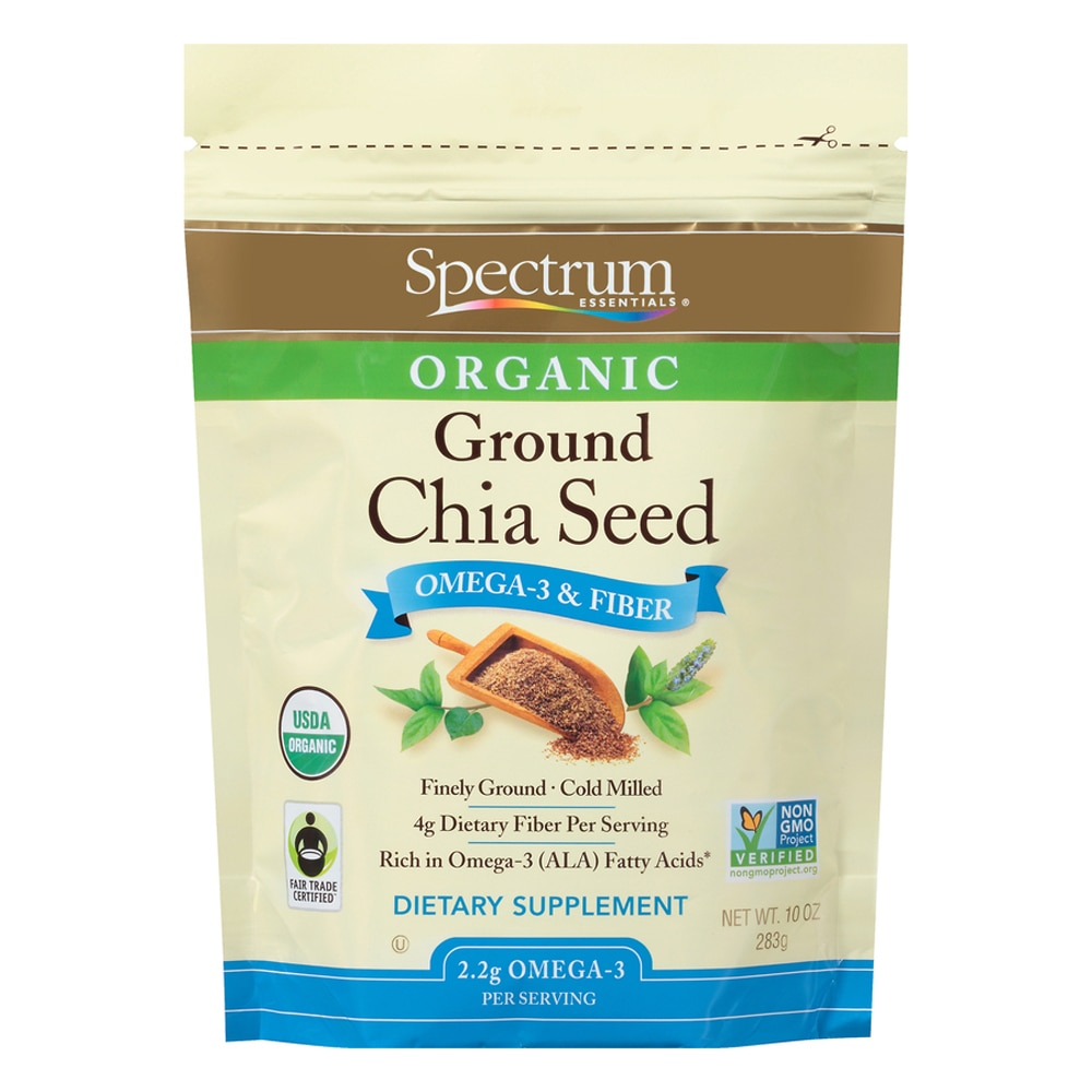 Spectrum Essentials Ground Chia Seed, Omega-3 & Fiber - 10 oz