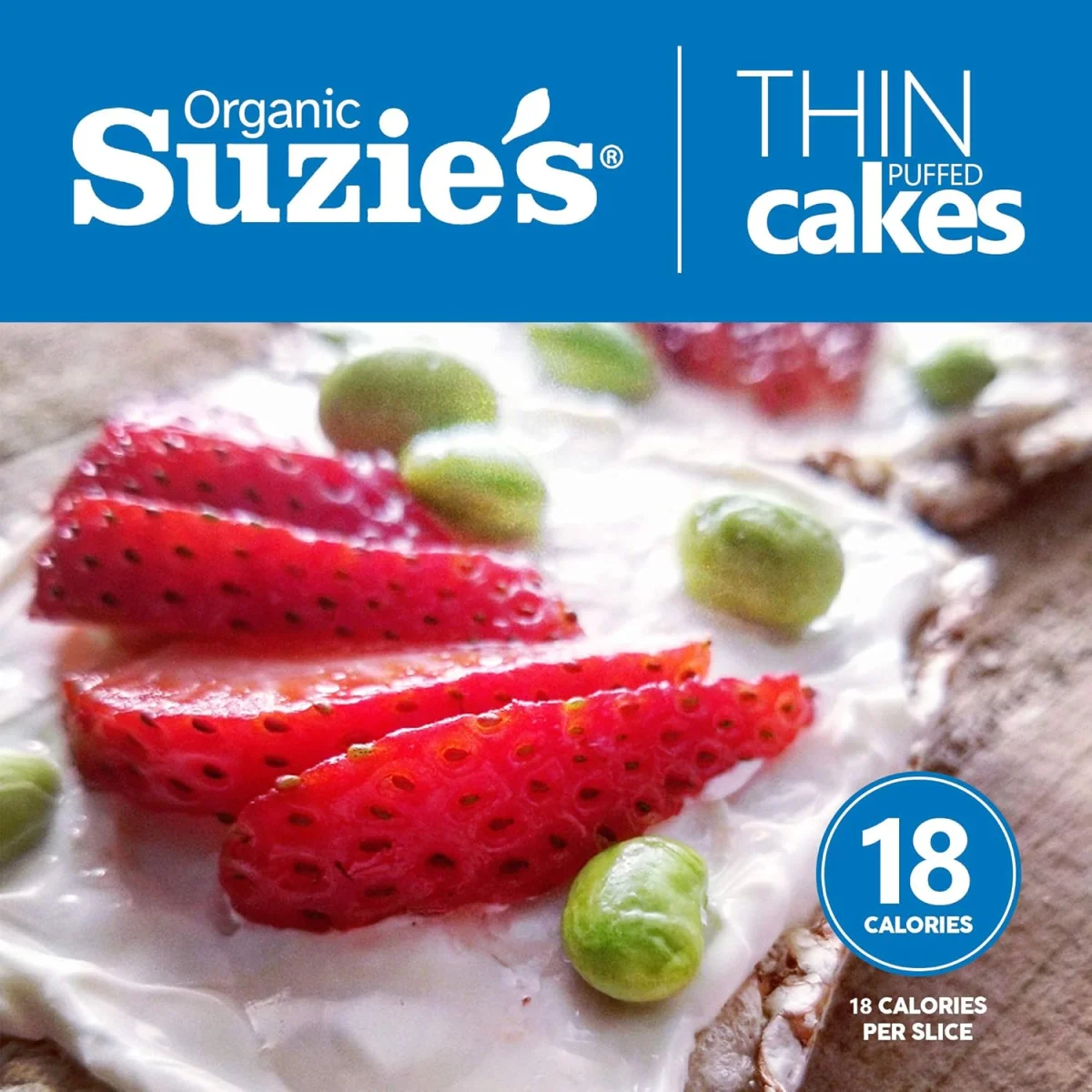 Suzie's Organic Brown Rice Cake Thins, Unsalted