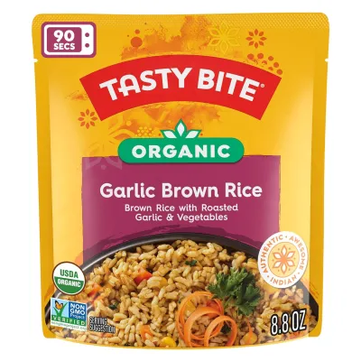 Tasty Bite Organic Garlic Brown Rice - 8.8 oz
