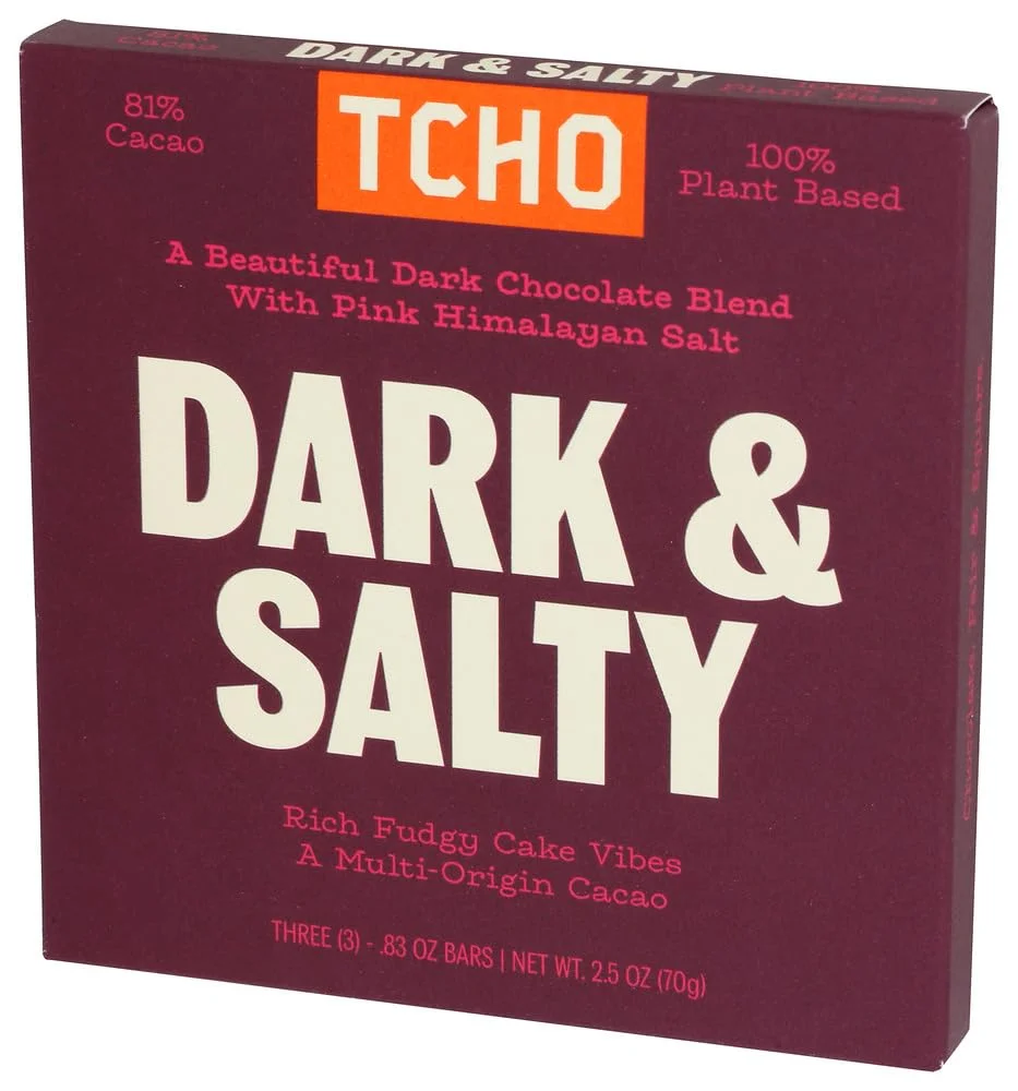 TCHO Organic Dark Chocolate with Sea Salt (Salty) - 2.5 oz