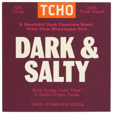 TCHO Organic Dark & Salty Chocolate Bar - 2.5 oz