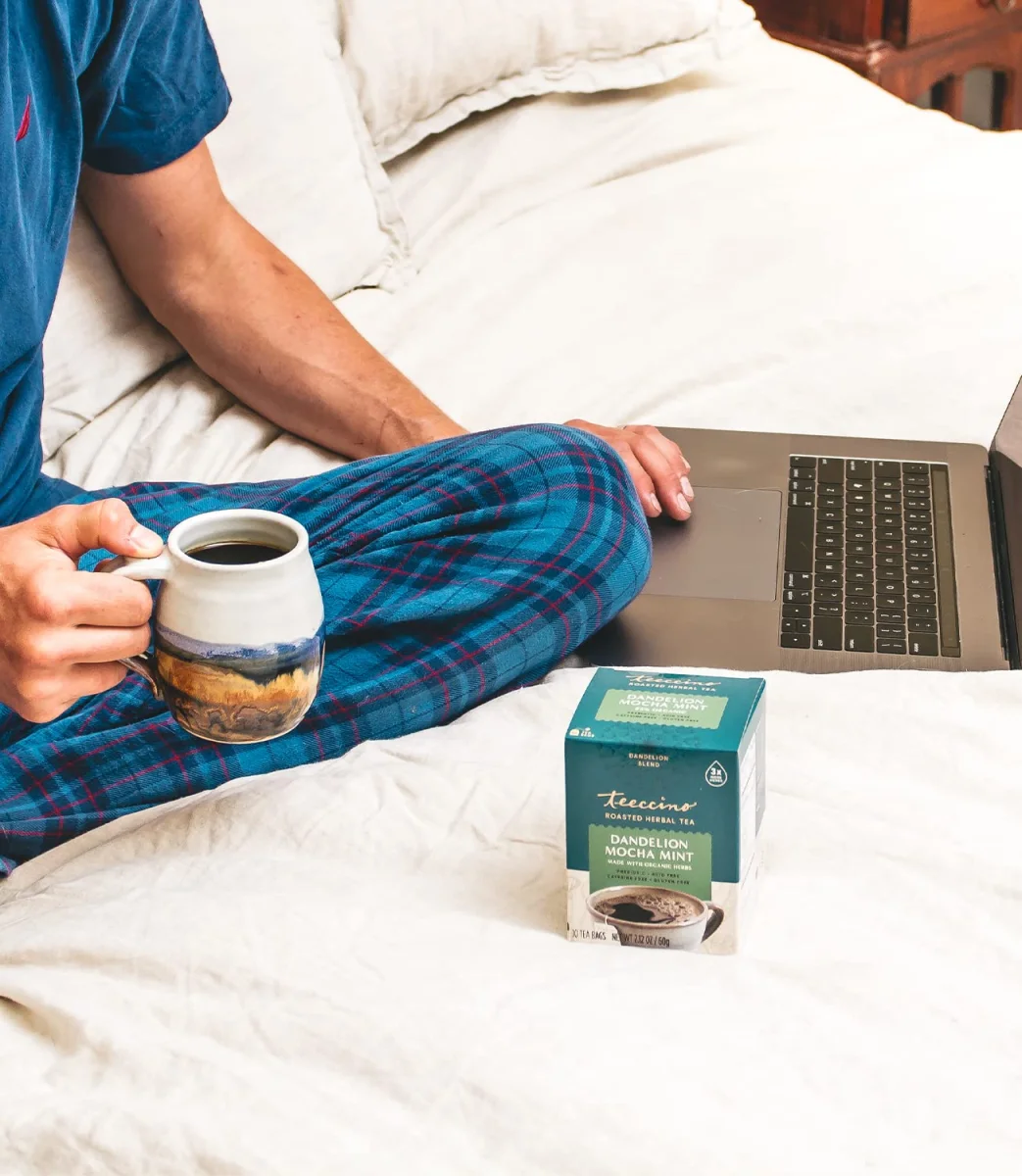 Teeccino Dandelion Mocha Mint Herbal Coffee, Medium Roast - 10 oz