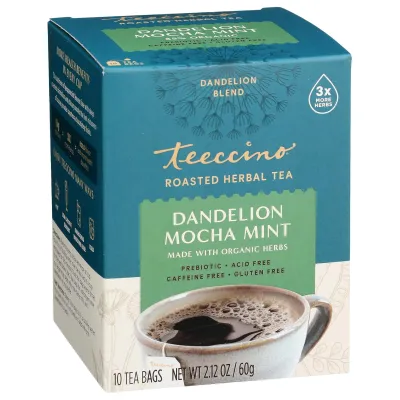 Teeccino Dandelion Mocha Mint Herbal Coffee - 10 oz