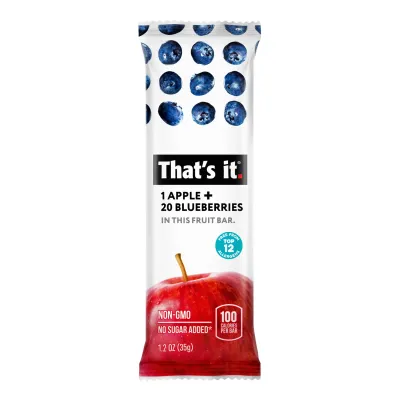 That's it. Apple + Blueberry Fruit Bar - 1.2 oz