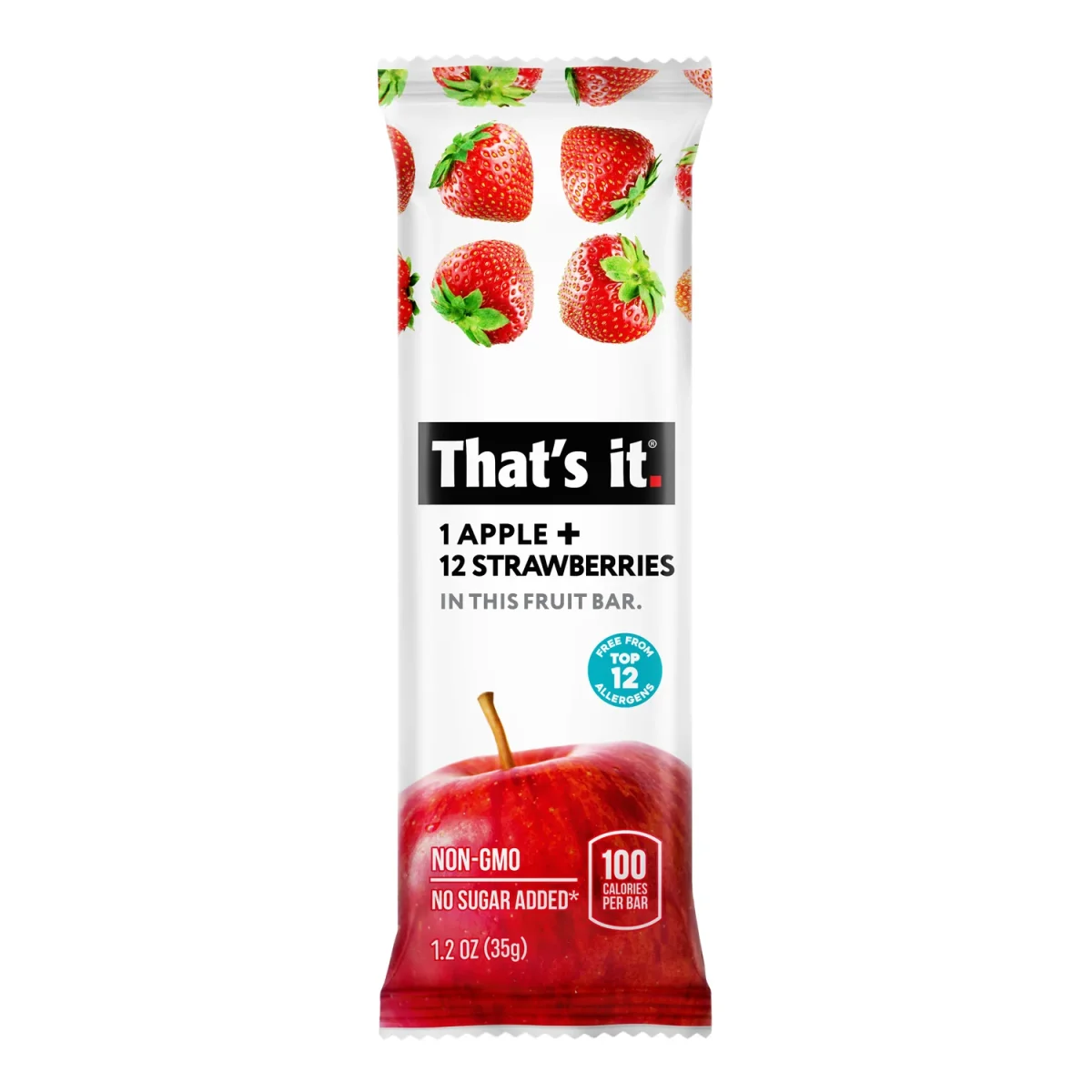 That's it. Apple + Strawberry Fruit Bar