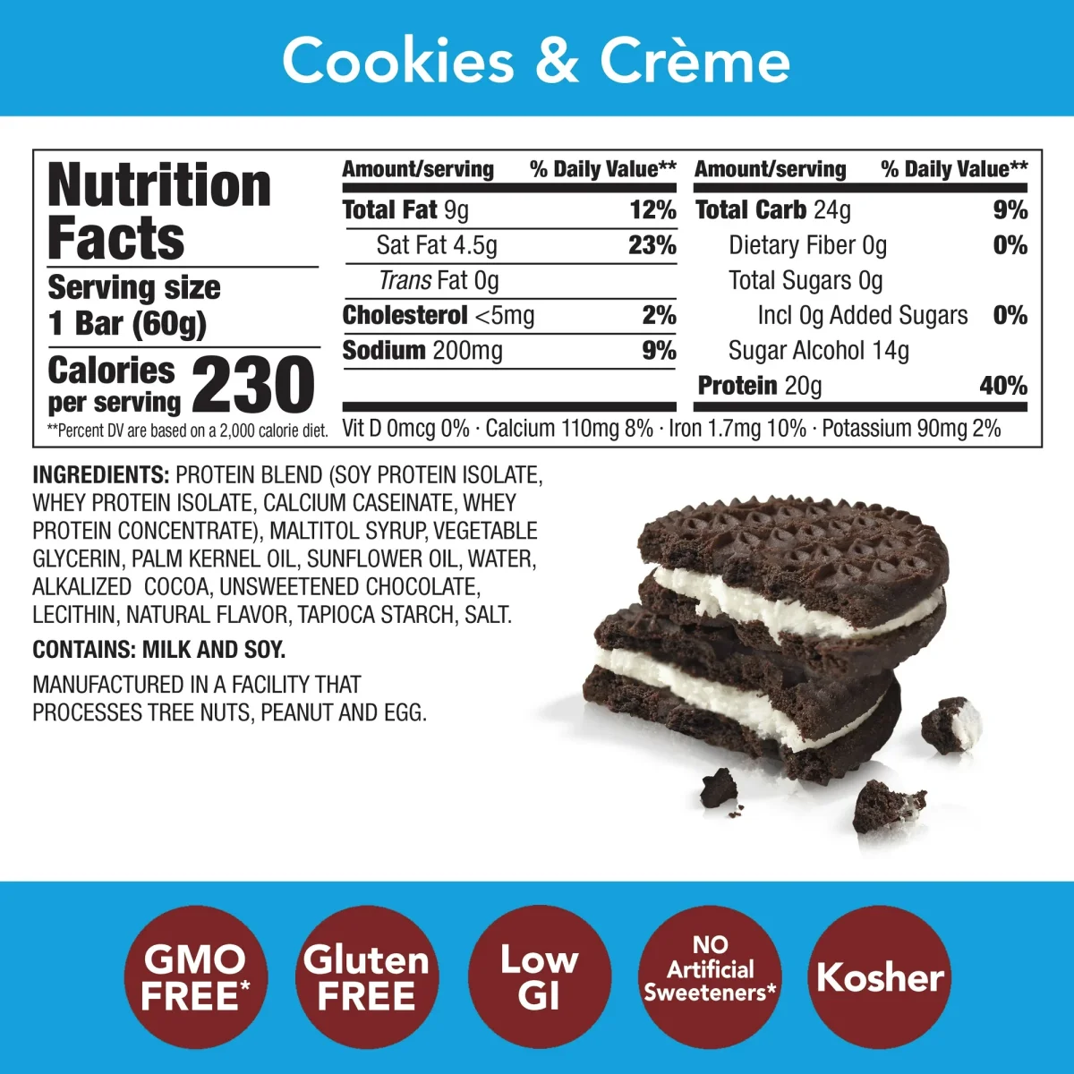 Think! High Protein Bar Cookies & Crème 