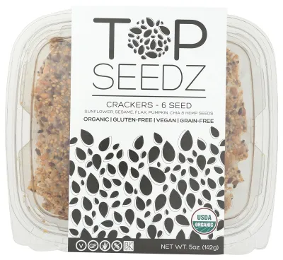 Top Seedz Organic 6 Seed Gluten Free Crackers - 5 oz