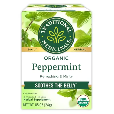 Traditional Medicinals Organic Peppermint Herbal Tea - 16 Tea Bags