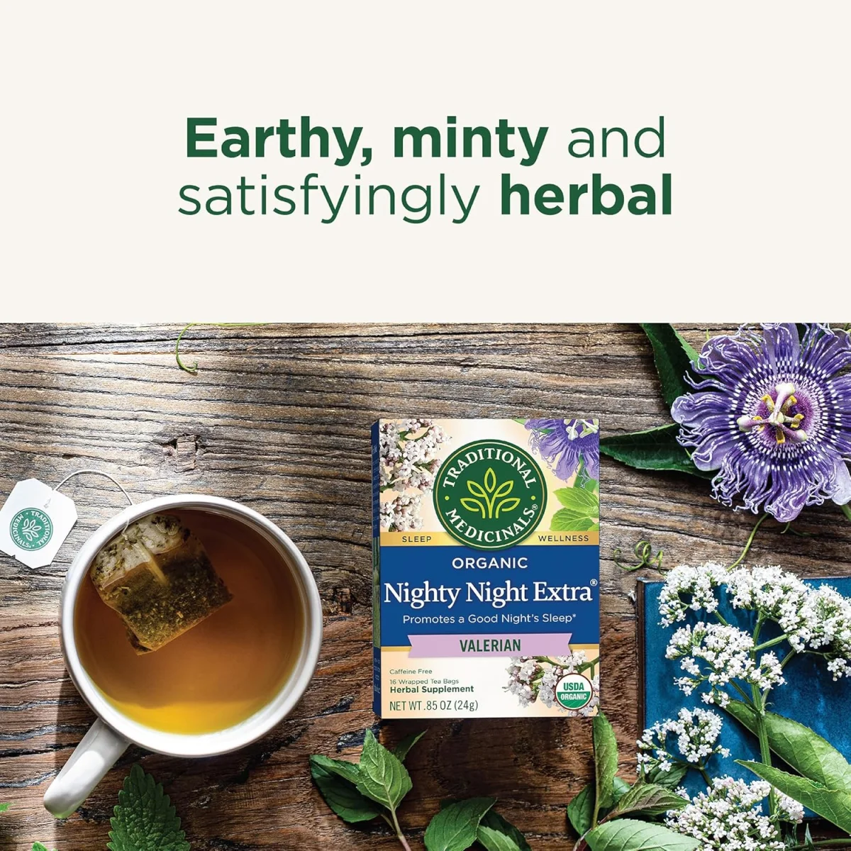 Traditional Medicinals Organic Nighty Night Extra Lemon Balm & Valerian Tea