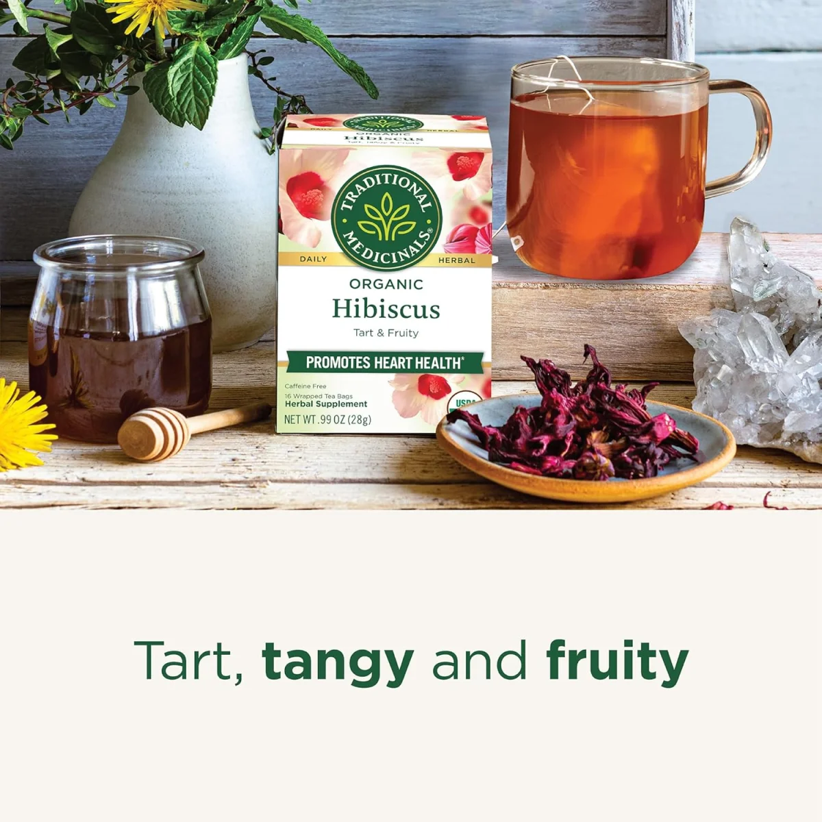Traditional Medicinals Organic Hibiscus Herbal Tea - 16 Tea Bags