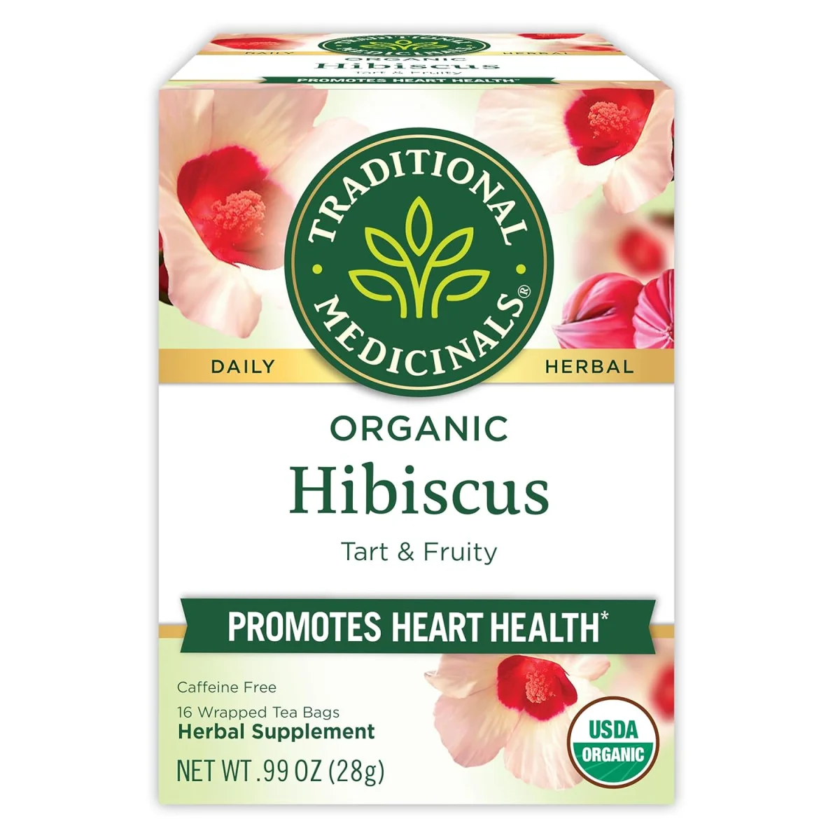 Traditional Medicinals Organic Hibiscus Herbal Tea - 16 Tea Bags
