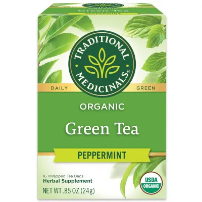 Traditional Medicinals Organic Green Tea with Peppermint - 16 Tea Bags