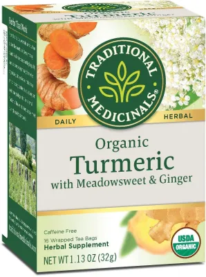 Traditional Medicinals Organic Turmeric & Ginger Herbal Tea - 16 Tea Bags