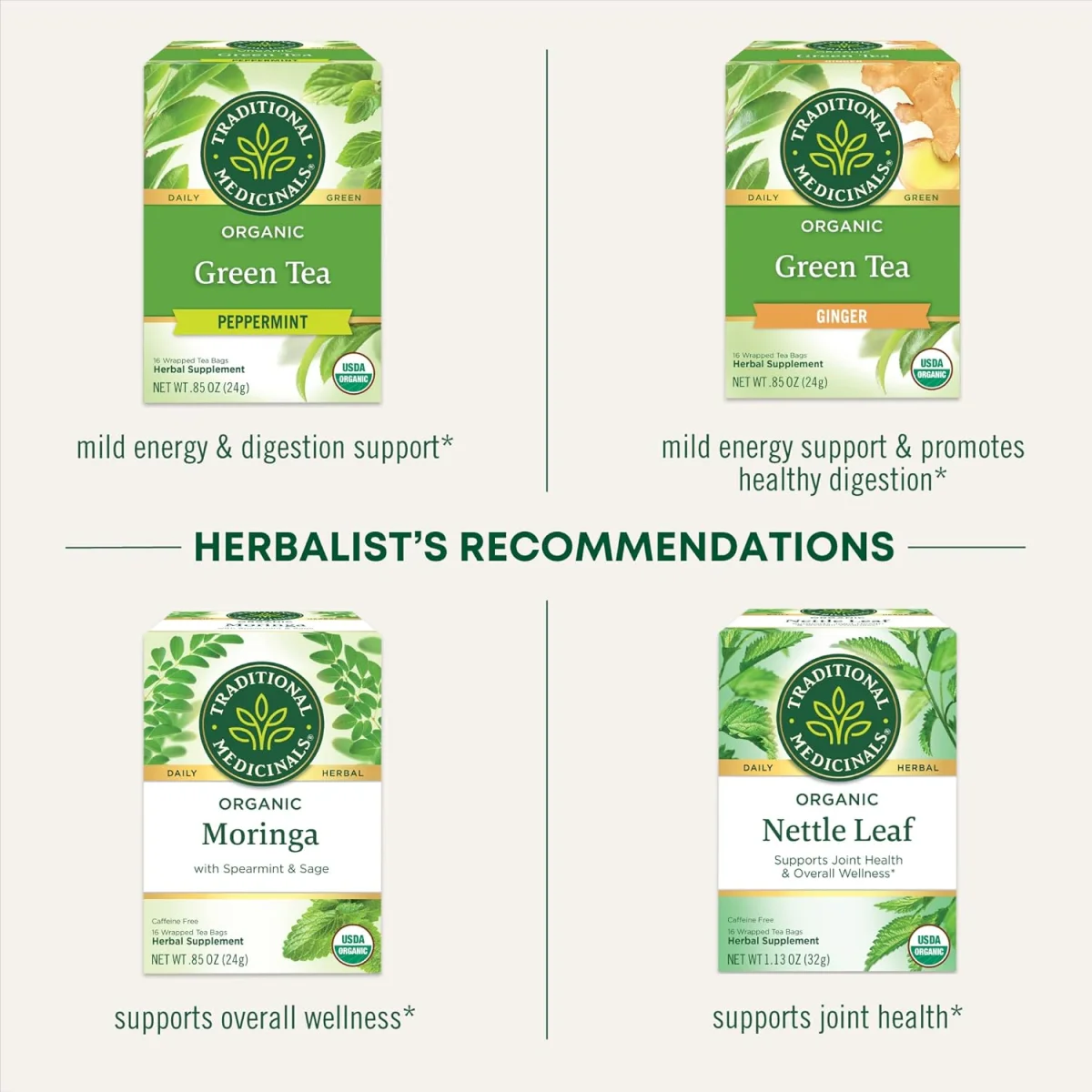 Traditional Medicinals Green Tea Matcha with Toasted Rice - 16 Tea Bags