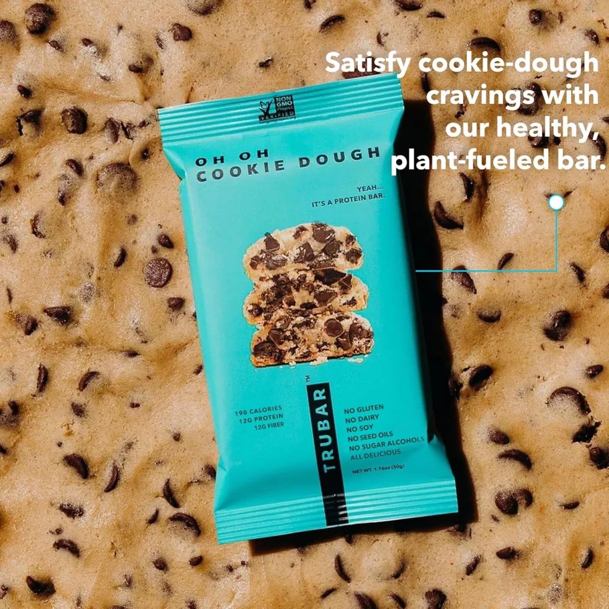 TRUBAR Vegan Protein Bar, Oh Oh Cookie Dough