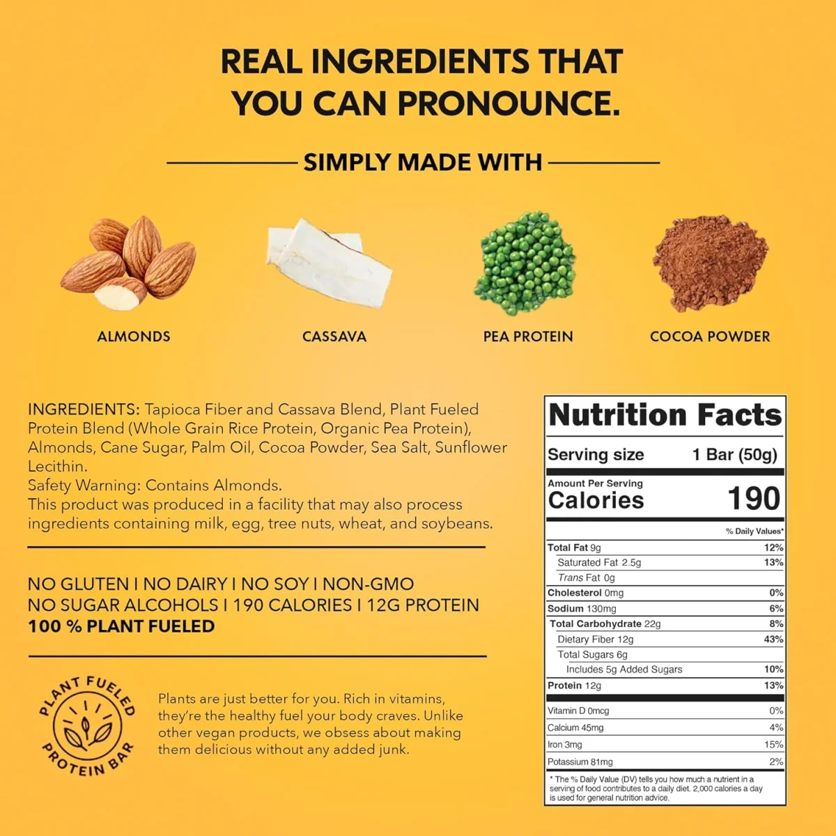 TRUBAR Vegan Protein Bar, Saltylicious Almond Love