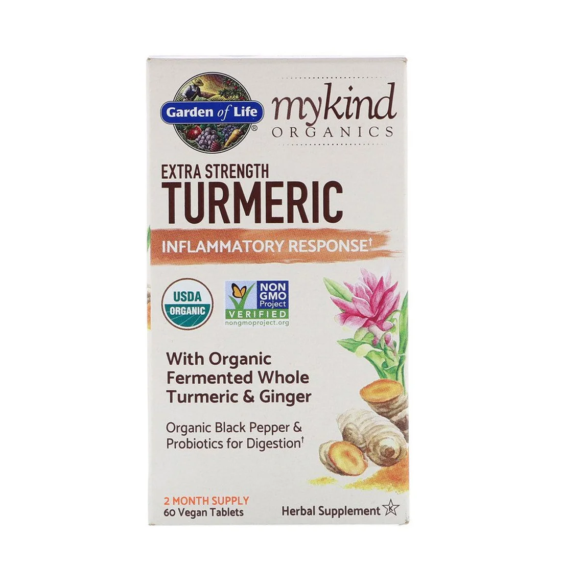 Garden of Life Organics Extra Strength Turmeric Inflammatory Response - 60 Vegan Tablets