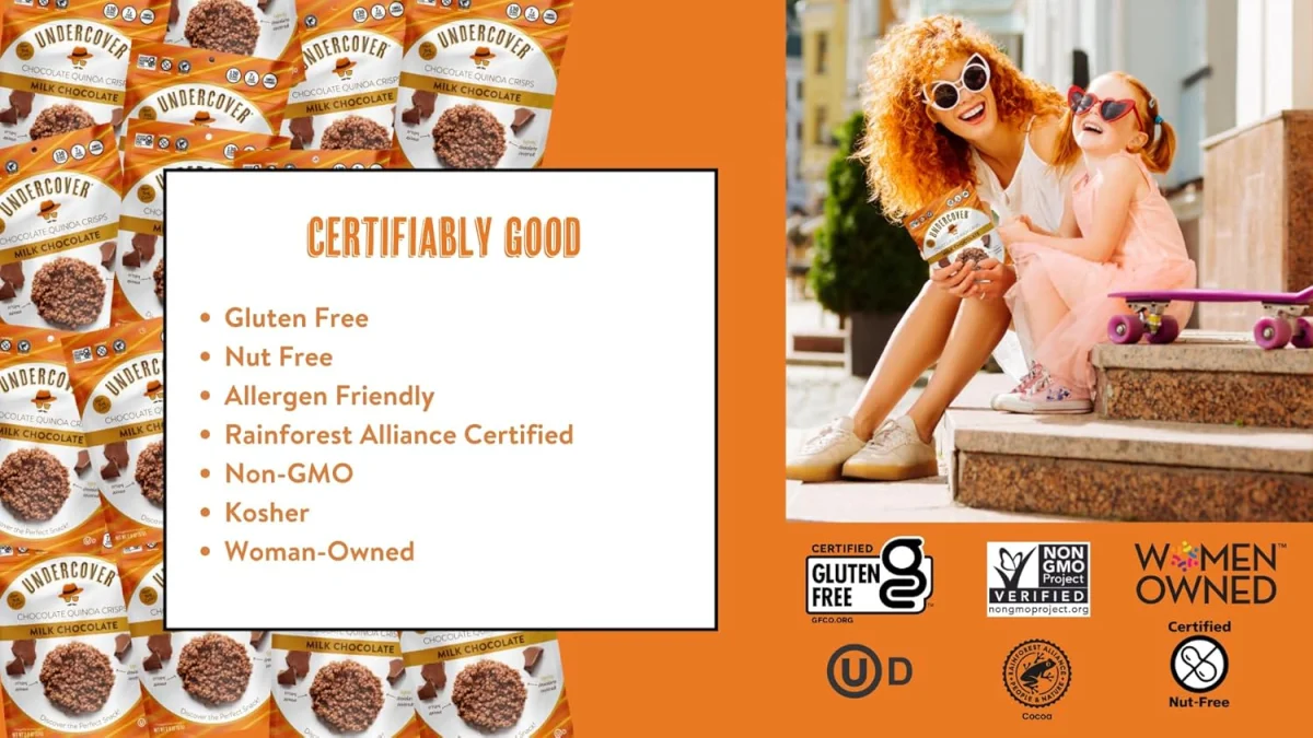 Undercover Chocolate Quinoa Crisps Dark Chocolate + Cherries