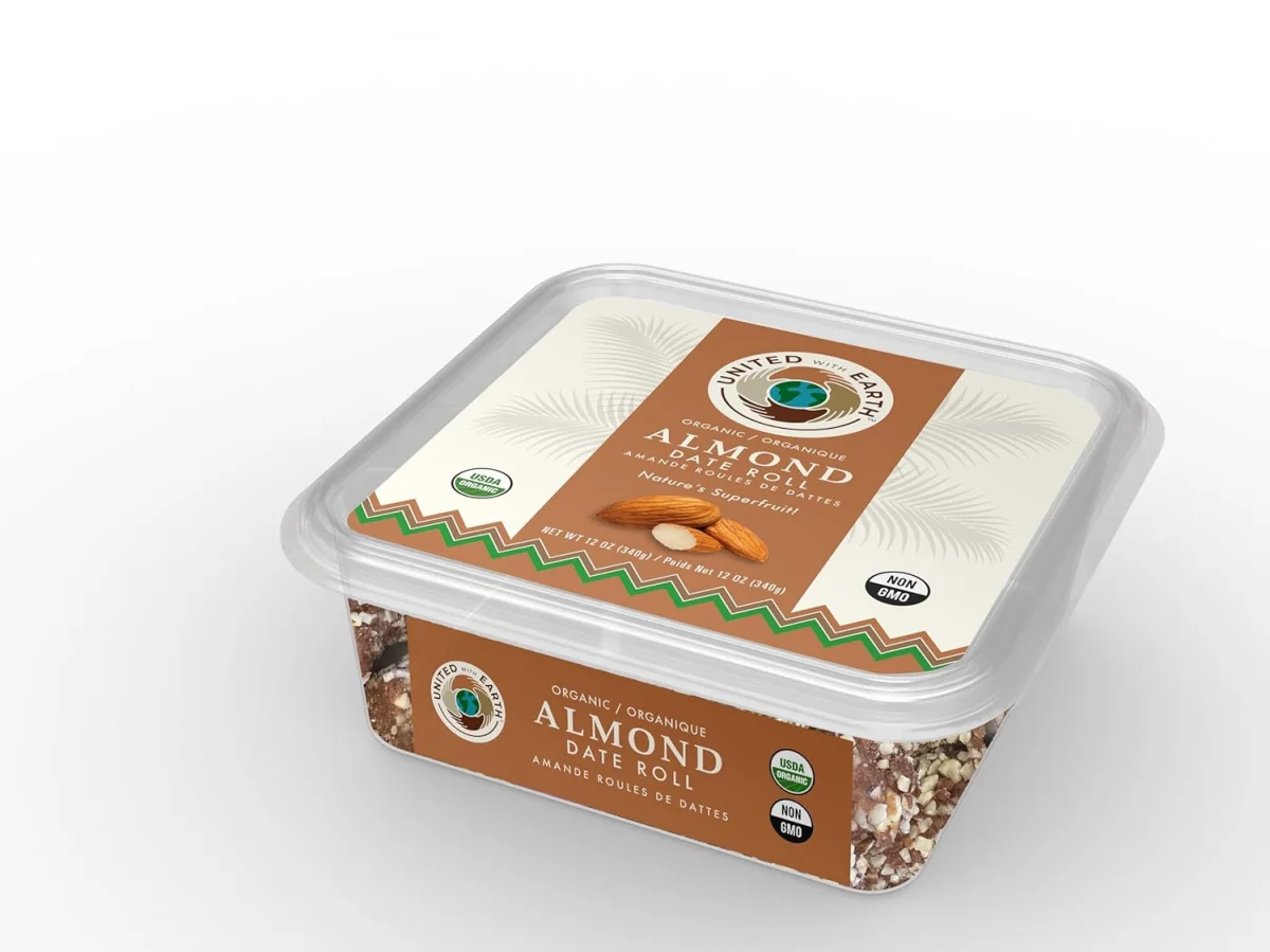 United With Earth Organic Almond Date Rolls - 12 oz