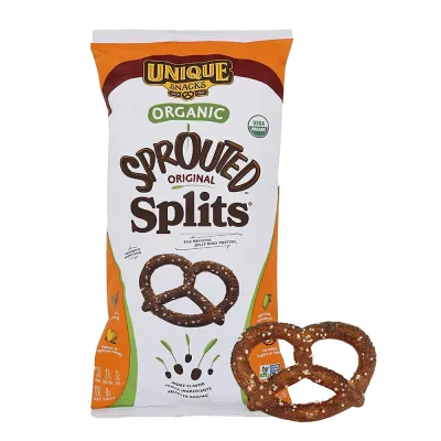 Unique Sprouted Whole Grain Pretzel Splits - 8 oz