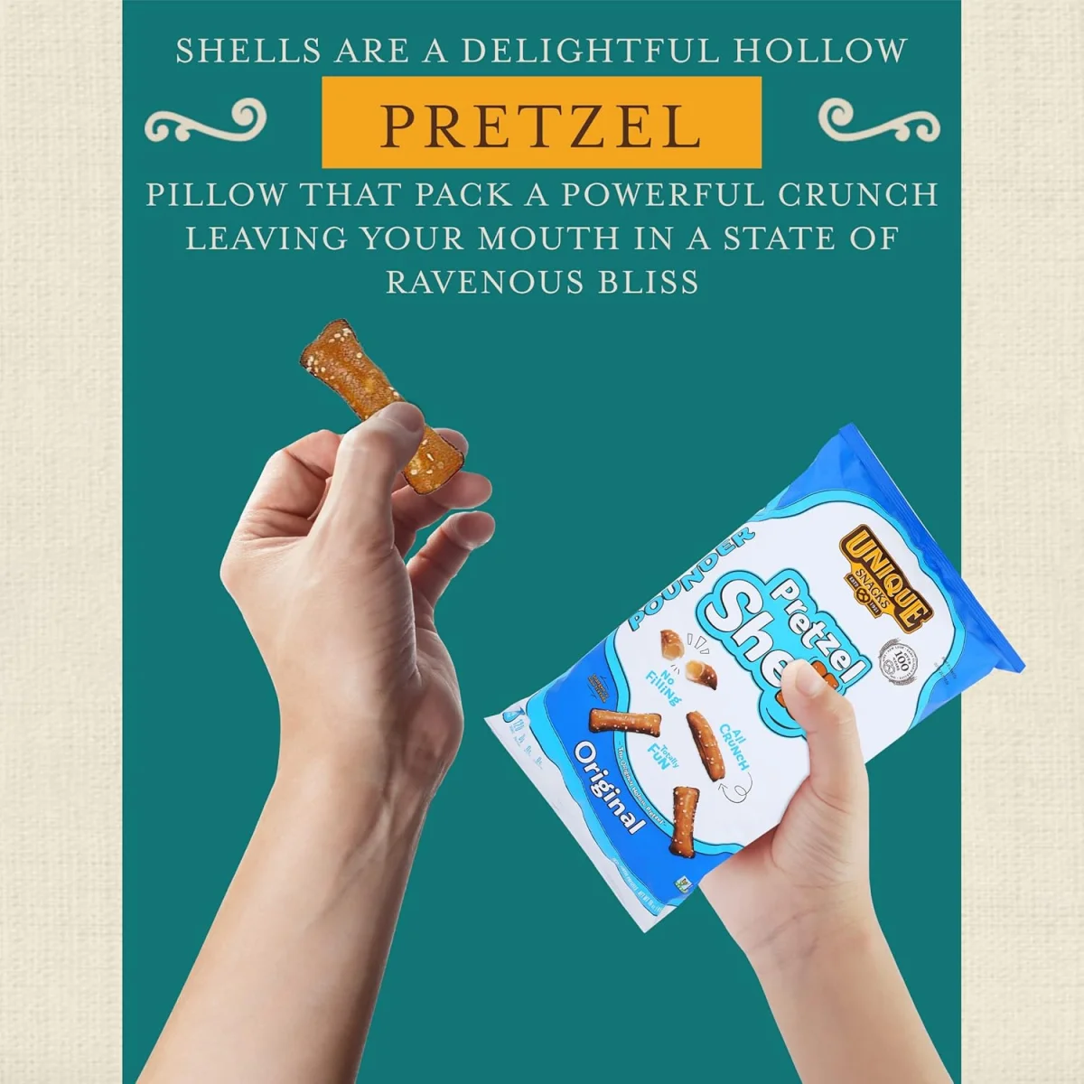 Unique Snacks Original Pretzel Shells - 10 oz