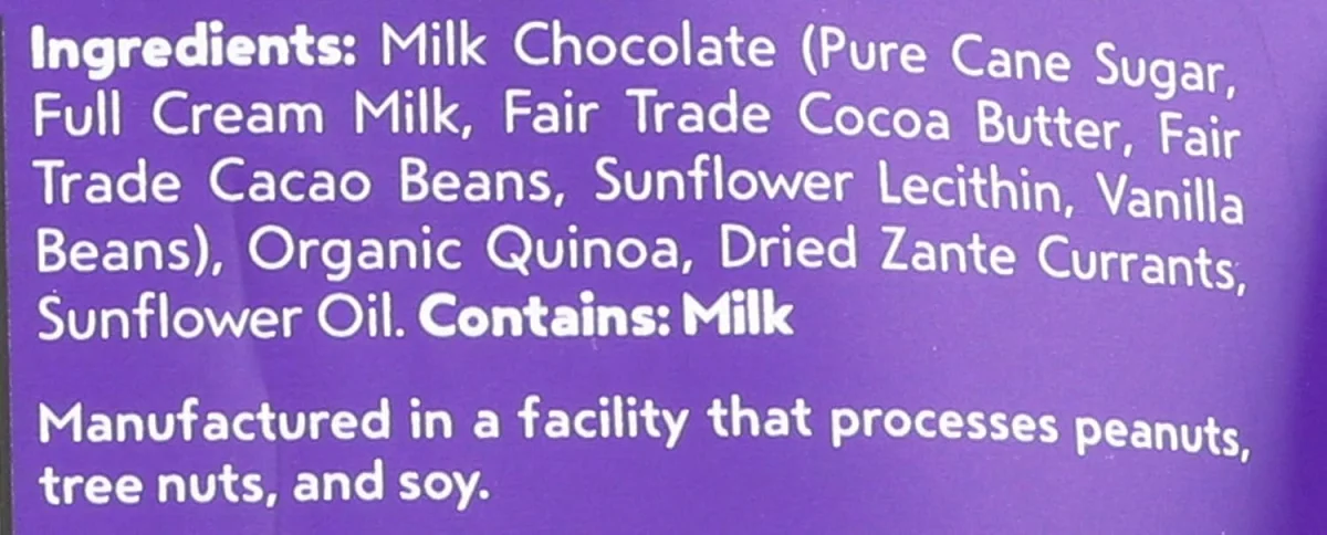 Undercover Chocolate Quinoa Crisps, Milk Chocolate + Currants - 2 oz