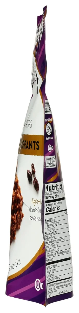 Undercover Chocolate Quinoa Crisps, Milk Chocolate + Currants - 2 oz