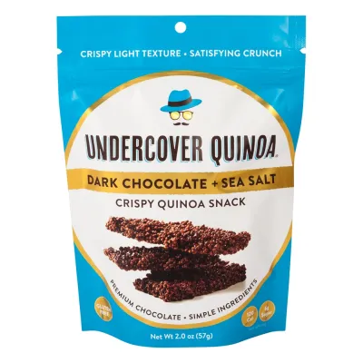 Undercover Chocolate Quinoa Crisps Dark Chocolate & Sea Salt - 2 oz