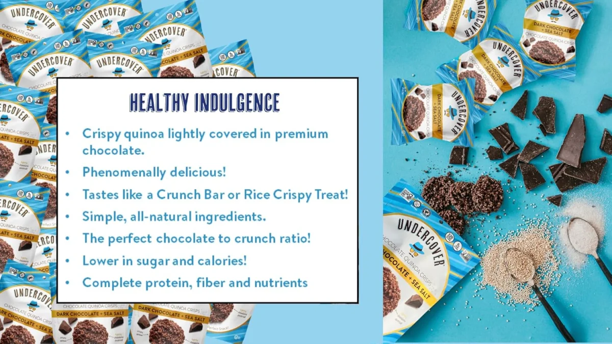 Undercover Chocolate Crispy Quinoa Dark Chocolate + Pomegranate