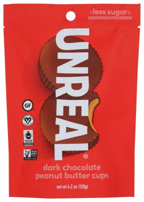 UNREAL Dark Chocolate Peanut Butter Cups - 4.2 oz