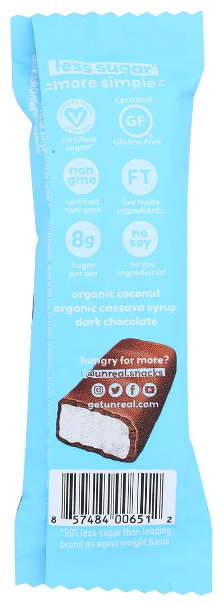 UNREAL Dark Chocolate Coconut Bars - 9.5 oz