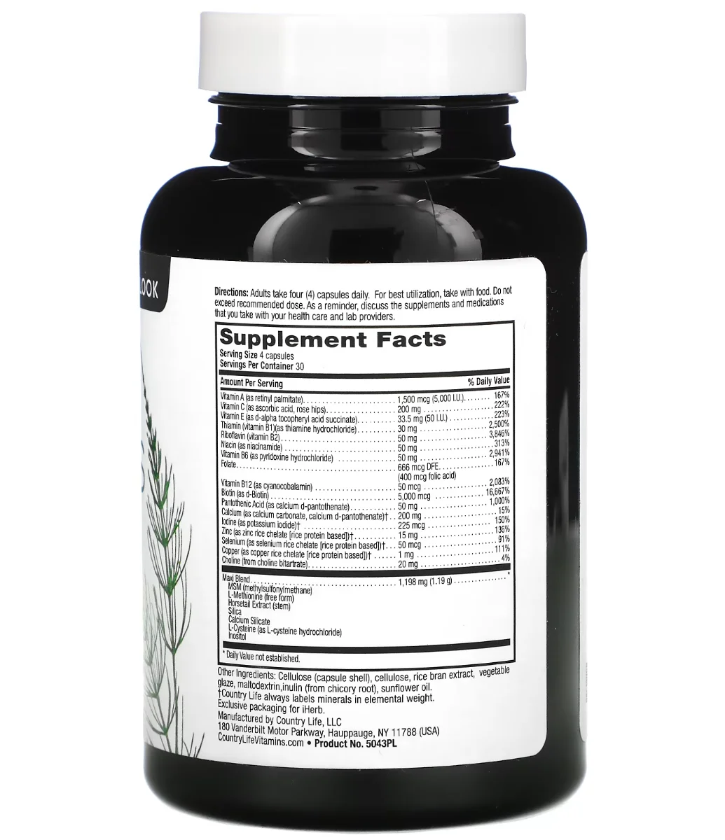 Country Life Maxi-Hair Plus - 120 Vegetarian Capsules