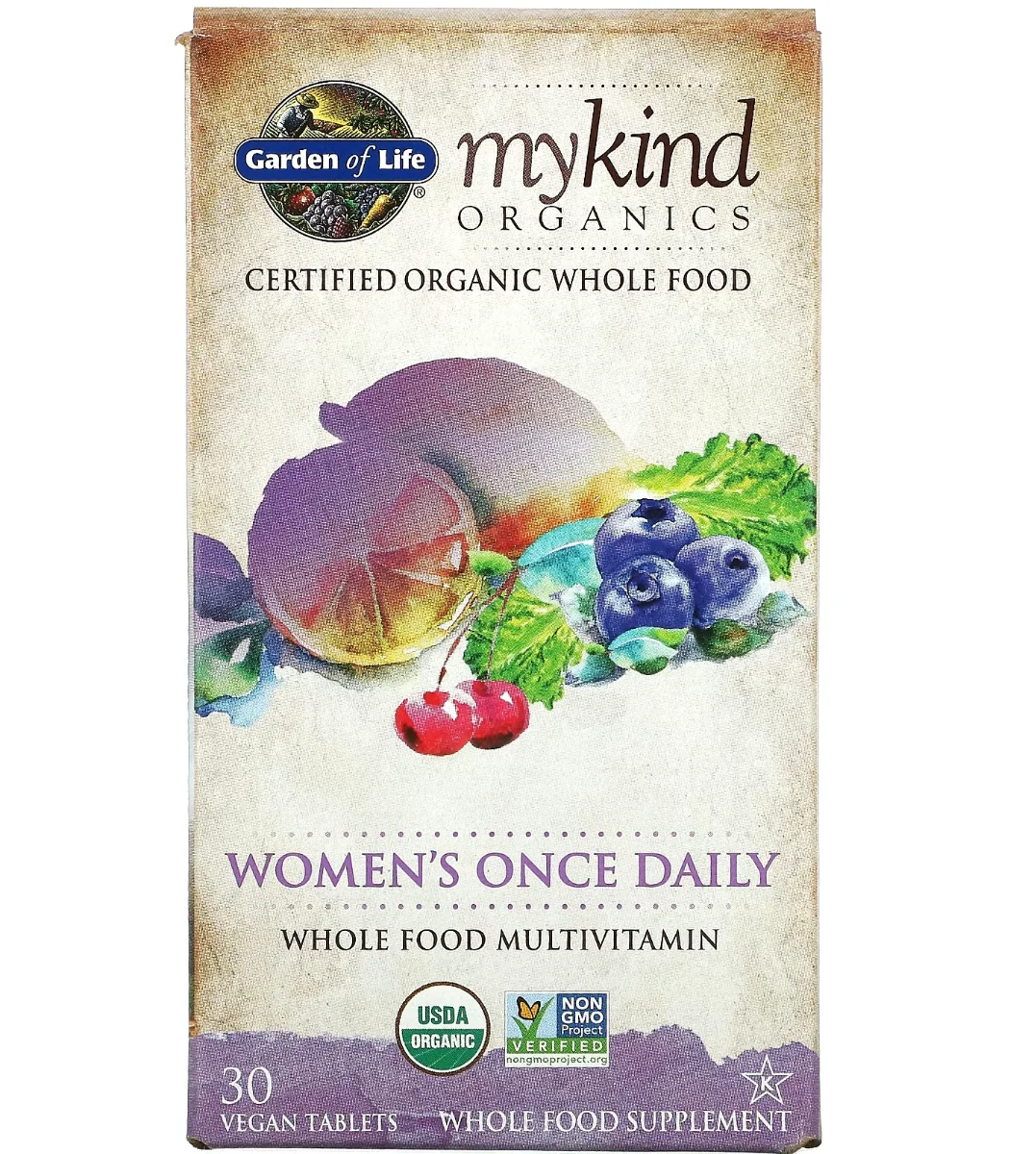 Garden of Life Organics Women's Once Daily Multivitamin - 30 Vegan Tablets