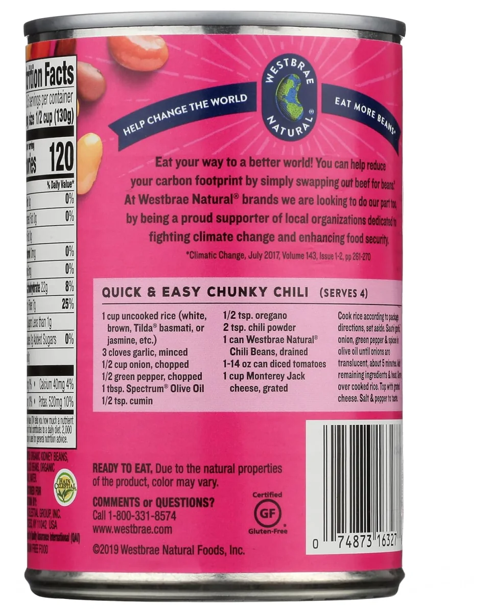 Westbrae Natural Organic Chili Beans - 15 oz
