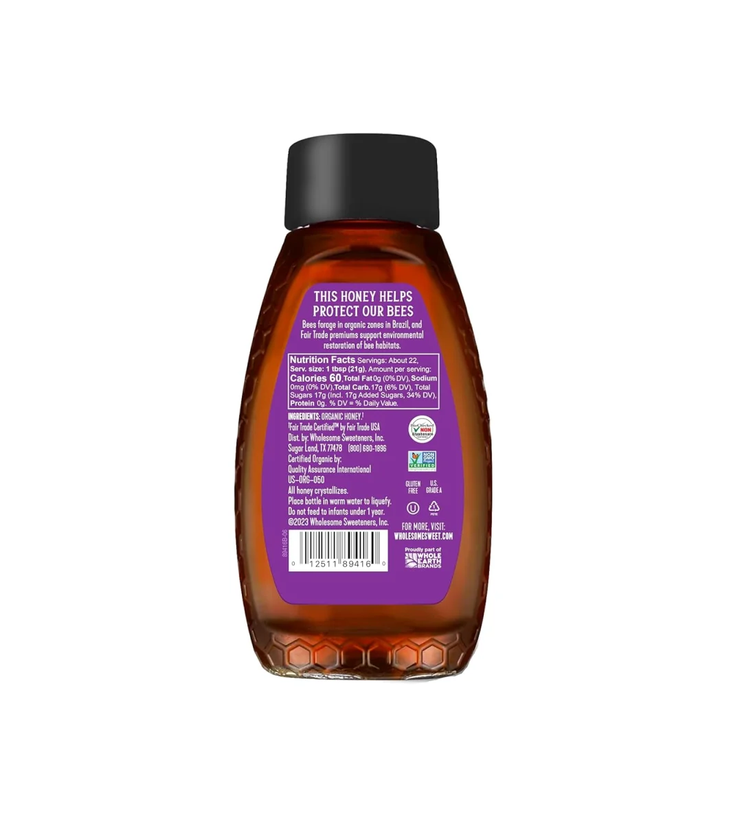 Wholesome Organic Raw Unfiltered Honey - 16 oz