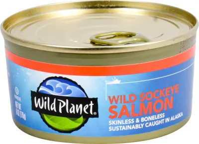 Wild Planet Wild Sockeye Salmon, Skinless & Boneless - 6 oz