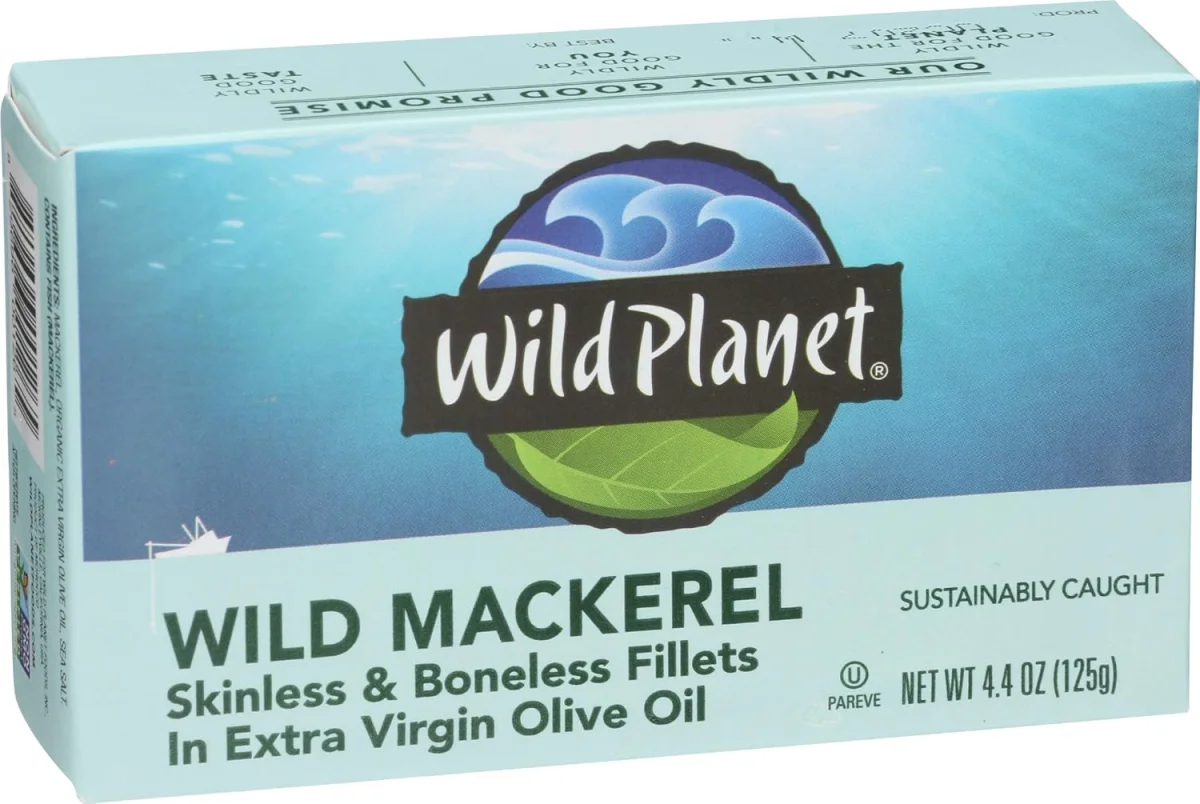 Wild Planet Wild Mackerel Fillet in Extra Virgin Olive Oil - 4.4 oz