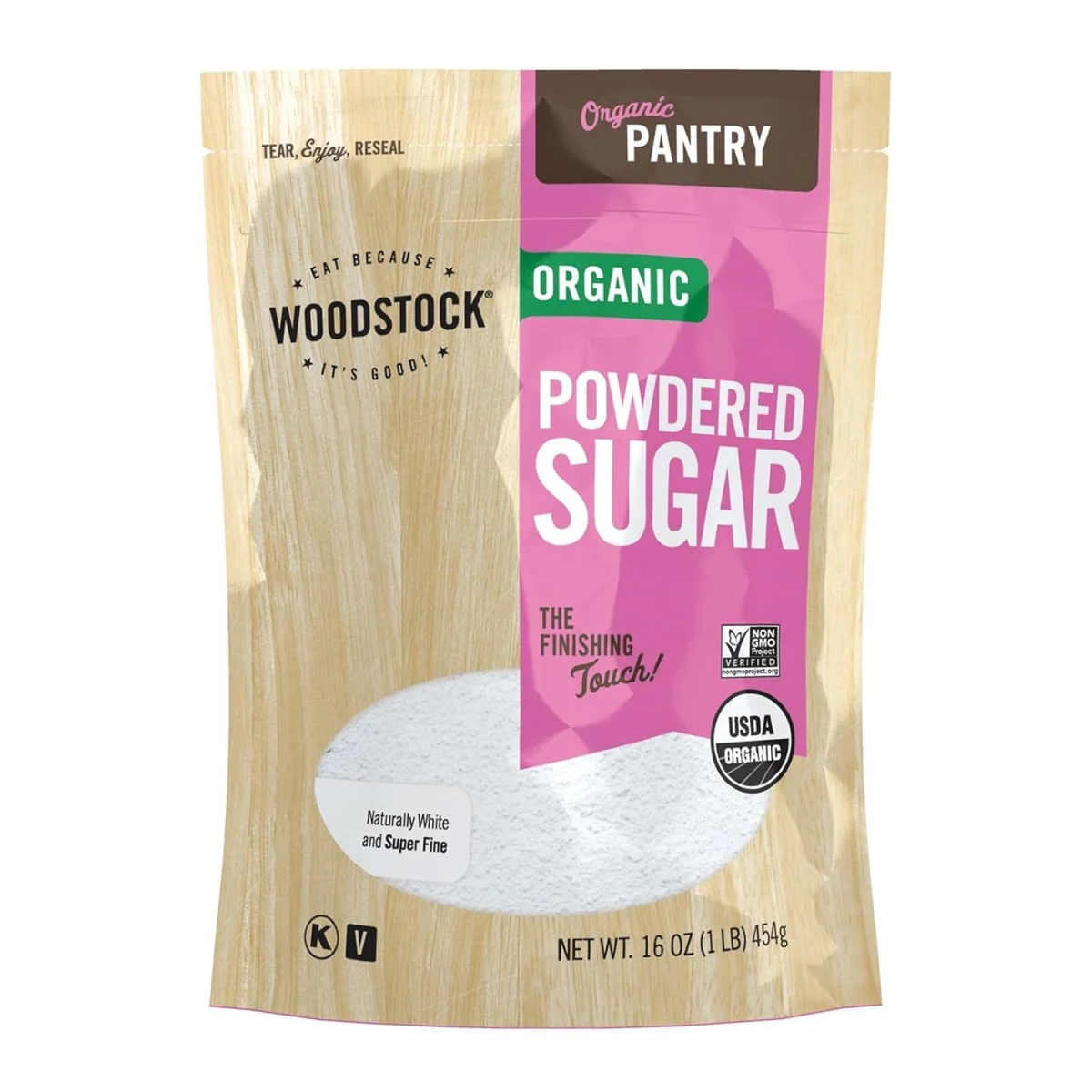Woodstock Organic Kosher Powdered Sugar - 16 oz