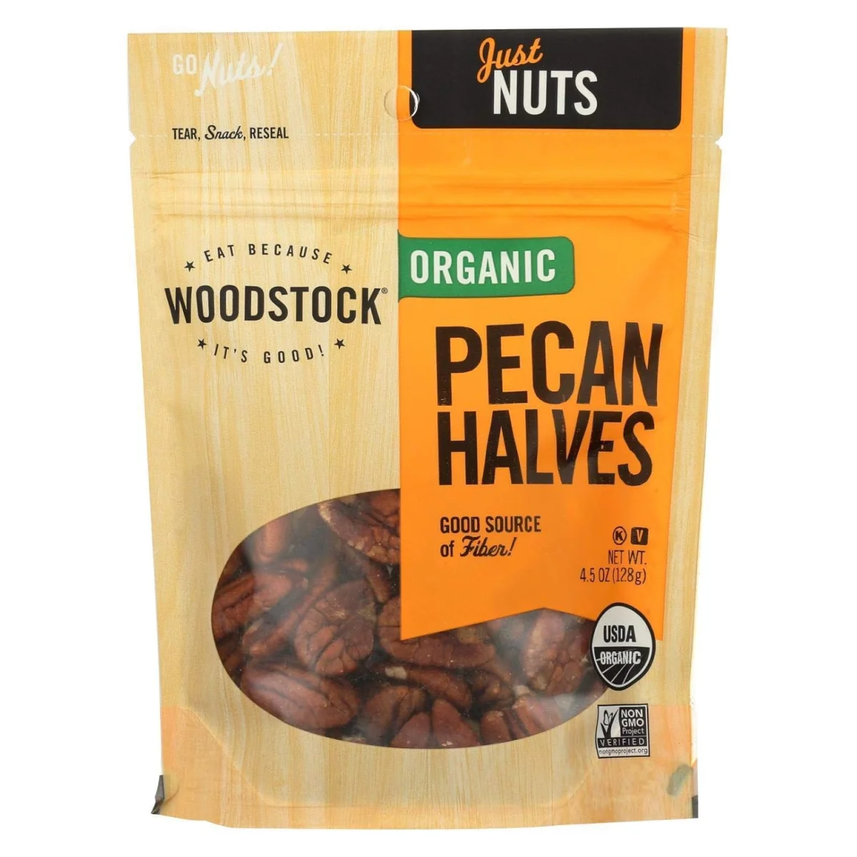 Woodstock Organic Pecan Halves - 4.5 oz