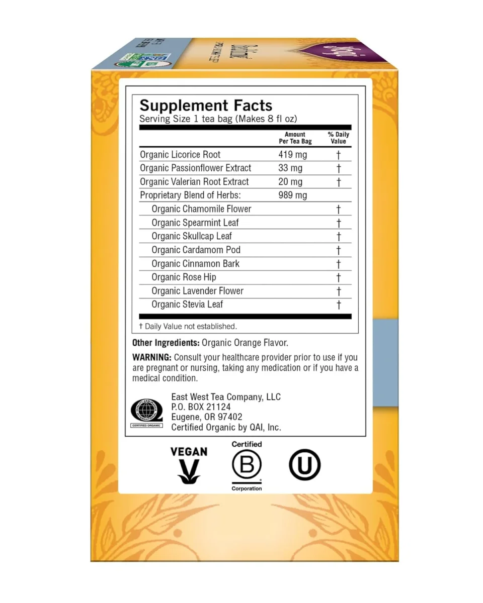 Yogi Tea Organic Bedtime Herbal Tea, Caffeine Free - 16 Tea Bags